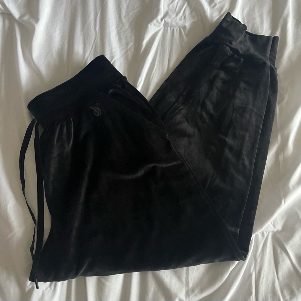 Victoria’s Secret Black Velour Jogger Lounge Pants Womens Large